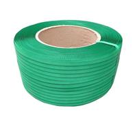 Rollo De Fleje De Embalaje PET De Color Resistencia A La Rotura De 1500 Lb Espesor De 0,8 Mm, Ancho De 16 Mm Ideal para Trabajos De Tejido Manual Y Agrupación De Artículos(Verde)