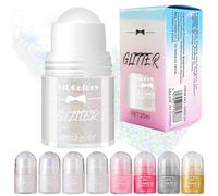 Rollo de gel brillante para el cabello, cara y cuerpo, brillo facial, gel con purpurina para el cuerpo, gel de purpurina, para festivales de sirenas, color blanco, maquillaje brillante (04#)