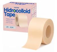 Rollo de Hidrocoloide 5 cm x 2 m - Cinta Adhesiva Impermeable Recortable y Parches Antiacné - Vendaje Suave para Ampollas, Acné, Pequeños Cortes y Quemaduras - Autoadhesivo y Sin Látex