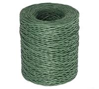Rollo de hilo de papel de rafia natural de 210 m para proyectos de ganchillo y tejer a mano, hilo de colores tejido a mano para manualidades de cestas y sombreros (verde)