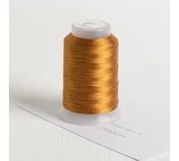 Rollo de hilo de tejer de 350 m para proyectos creativos y aplicaciones de bordado (cera de abeja amarilla 27)