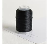 Rollo de hilo de tejer de 350 m para proyectos creativos y aplicaciones de bordado (negro 02)