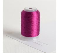 Rollo de hilo de tejer de 350 m para proyectos creativos y aplicaciones de bordado (rojo rosa intenso 34)