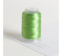 Rollo de hilo de tejer de 350 m para proyectos creativos y aplicaciones de bordado (verde frijol 07)