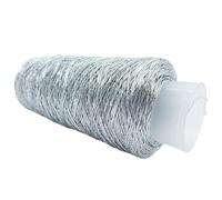 Rollo de hilo metálico de ganchillo de 200 g/rollo de hilo de poliéster brillante para tejer, hacer bolsas, llavero, suéter, lana para tejer