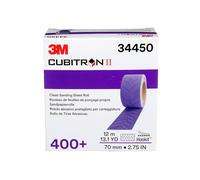 Rollo de hoja abrasiva 3M Cubitron II Hookit 34450 con m ltiples orificios, 70 mm x 12 m, grado 400+, para lijado automotriz, eliminaci n de reve