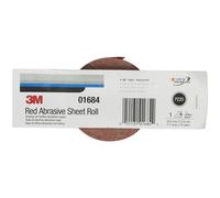Rollo de hoja abrasiva Stikit roja 3M 01684 P220 de 2-3/4 pulgadas x 25 yardas
