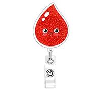 Rollo de insignia de órgano educativo de acrílico, clip de insignia de hospital, decoración de gotas de sangre, perfecto para educación y presentación, aguja anatómica de corazón