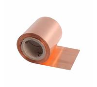 Rollo de lámina de cobre de 100 mm x 1 metro for investigación - Cu ≥ 99,95% - Ideal for aplicaciones de iones de litio y almacenamiento de energía(0.3mm thick)