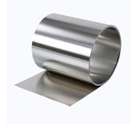 Rollo de lámina delgada, chapa metálica, Rollo de lámina de acero inoxidable 304, lámina de tira de metal de 0,25 mm a 0,5 mm de espesor for manualidades, equipos electrónicos,(Size:0.4x200x1000mm)