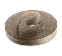 Rollo de lámina para bordes de chapa pulida de madera de nogal, 30 mm x 50 m de longitud. Preencolado de grado superior para planchar (fusión en caliente)