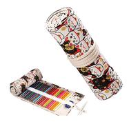 Rollo De Lápiz De Color Bolsa,Estuche Enrollable Para Lápices,Estuche Escolar De Lona Enrollable,Estuche Escolar Enrollable,Portalápices De Lona Organizador,Lápiz De Color Estuche,24 Agujeros,34x20cm