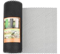 Rollo de malla de plástico negro - Rollo de malla de alambre de pollo de 8 mm, valla de malla de plástico para malla de jardín, valla de perro al aire libre, red de cría de aves de corral y valla