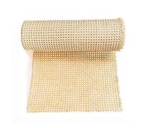 Rollo de malla de ratán, correas de caña natural para reparación de sillas y restauración de muebles, hoja de ratán sintético beige con agujeros de 7 a 8 mm, fácil de instalar para puertas de