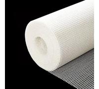 Rollo de malla ligera for reparación de estuco de fibra de vidrio: malla de enlucido de alta resistencia for hormigón, aislamiento e impermeabilización(White,50mx0.4cm)
