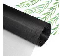 Rollo de malla, Tamaños múltiples multicolores cortados a la medida del rollo de pantalla ventana mosquitera(Black,1x27m)