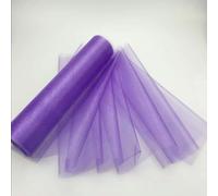 Rollo de Organza Transparente de 25 m x 29 cm, Tela de Tul, Lazo para Silla, Camino de Mesa, decoración DIY para Fiestas, cumpleaños y Eventos, Morado Claro