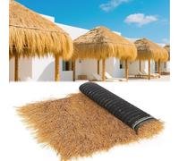 Rollo De Paja Artificial Ignífuga - Paja Mexicana para Bar Tiki, Techo De Palapa, Cerca De Jardín, Decoración De Patio - Techo De Paja Sintético Duradero para Uso Exterior Yellow 1 roll-1x10m