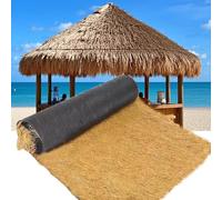 Rollo De Paja Artificial Para Decor De Bares Tiki,Techo De Paja Sintética Con Protección UV Y Resistente A La Intemperie,Rollo De Palma Artificial Para Cenadores De Jardín De(Size:0.5*10m(1.6*32.8ft))