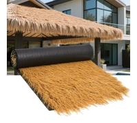 Rollo de Paja Artificial, Techo de Paja Sintética - Resistente a los rayos UV e Impermeable para Cabañas Tiki, Palapa, Decoración de Jardín, - Bajo Mantenimiento y Reutilizabl(Size:1×20m(3.28×65.6ft))