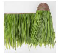 Rollo de Paja Artificial - Teja de Paja simulada, Paja de plástico fácil de Cortar para jardín, Villa, pabellón, decoración de Bar (Verde, 0,5 x 9 m)