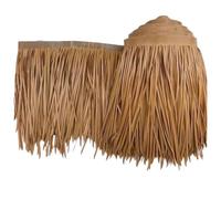 Rollo de paja de césped artificial ignífugo, hojas de palma sintéticas para bar Tiki, jardín, piscina, decoración haiiana, aspecto natural (0,5 x 2 m / 1.6x6.5ft)
