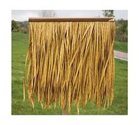 Rollo De Paja De Palma Artificial - 0.5x0.5m/unidad - Pabellón De Madera De Plástico Artificial PE Paja Falsa Decoración De Techo Natural Teja De Paja Peluda (2pcs)(Yellow d,15pcs)
