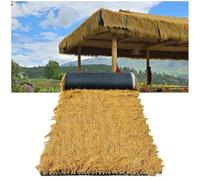 Rollo de paja sintética para barras Tiki, resistente al fuego, paja mexicana, decoración para fiestas, jardín, patio, cenador, resistente a la intemperie (tamaño: 1 x 20 m, color: amarillo)