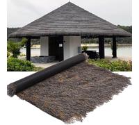 Rollo de paja sintética para decoración de barras Tiki, techo Mex resistente al fuego para fiestas, jardín, suministros de manualidades (tamaño: 1 x 14 m / 3.2 * 45.9ft)
