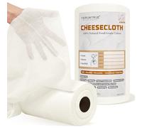 Rollo de Paños de Muselina para Cocina, 1 Paño de Queso para Cebar, Paños de Queso de 100% Algodón Reutilizables sin Blanquear para Cebar Mantequilla, Leche de Nueces y Yogur (0,9 x 51 m, Grado 50)