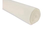 Rollo de papel crepé 50 cm x 2,5 m de alta calidad, papel craft italiano White (tono 600)