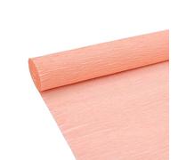 Rollo de papel crepé de alta calidad de 70 g para hacer flores, hojas de papel crepé blanco, verde y rosa, 10 pulgadas de ancho, 8 pies de longitud (champán)