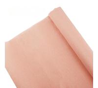 Rollo de papel crepé de alta calidad de 70 g para hacer flores, hojas de papel crepé blanco, verde y rosa, 10 pulgadas de ancho, 8 pies de longitud (champán pálido)