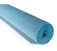 Rollo de papel crepé italiano de alta calidad, pesado, 140 gramos (más de 40 colores) (azul celeste (956))