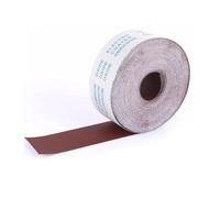 Rollo de papel de lija de tela de esmeril, 10 cm x 1 m, hoja abrasiva de desgarro manual para pulido automático de madera y metal, respaldo flexible resistente al aceite, rojo, grano 80-800 opcional