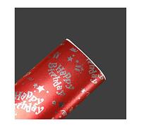 Rollo de Papel de Regalo 4 unids Feliz cumpleaños Estampado de Regalo Papel Regalo Regalo Nuevo año cumpleaños Negro Oro Estilo de Envolver Papel (Color : N2)