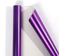 Rollo de Papel de Regalo Mate, 43cm x 10m Reciclable Lustre Papel de Regalo Dorado Metálico para Navidad Cumpleaños Bodas Baby Shower Fiestas Decoraciones de Regalos de Festivales (Morado mate)