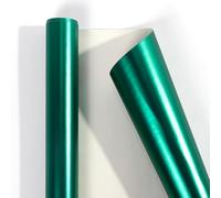 Rollo de Papel de Regalo Mate, 43cm x 10m Reciclable Lustre Papel de Regalo Dorado Metálico para Navidad Cumpleaños Bodas Baby Shower Fiestas Decoraciones de Regalos de Festivales (Verde mate)