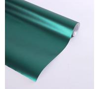 Rollo de papel de regalo metálico de 43 x 1000 cm, color sólido, mate, para manualidades, regalos, Navidad, boda, cumpleaños, fiestas (verde oscuro)