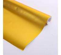 Rollo de papel de regalo metálico de 43 x 1000 cm, color sólido, mate, para manualidades, regalos para Navidad, boda, cumpleaños, fiesta de vacaciones (dorado)