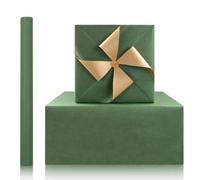 Rollo de papel de regalo verde oscuro, papel kraft verde oliva profundo sólido, 1 mini rollo de 43 x 300 cm, papel de regalo verde mate para bodas, Navidad, cumpleaños, fiesta de camuflaje militar