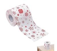 Rollo de papel higiénico navideño,Papel higiénico navideño | Rollo de papel higiénico con impresión de renos,Servilletas de papel con diseño navideño para suministros para cenas navideñas