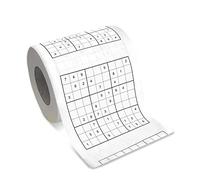 Rollo de papel higiénico SUDOKU. Papel para el váter con Sudokus. 200 láminas de celulosa. Triple capa, suave.