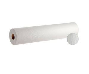 Rollo de papel para camilla, gofrado, natural, una capa (seis unidades)