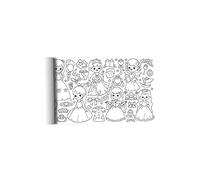 Rollo de papel para colorear con diseño de princesa de hadas para niños, suministros de fiesta, color blanco