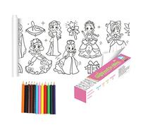 Rollo de papel para colorear de pintura de bricolaje cortable con lápiz de desplazamiento de imagen rollo largo seguro de descompresión juguetes pintados multiusos para niños regalo de cumpleaños