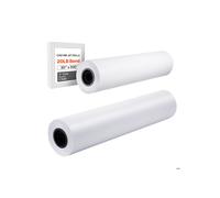 Rollo de Papel para Dibujo Blanco-Duoku-Tamaño Grande 762 mm x 152,4 m-Lote de 2 Rollos para Trazador CAD, Núcleo de 76,2 mm