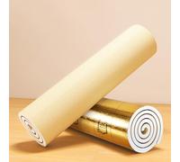 Rollo de Papel Pintado Tapiz Placas Antihumedad Aislante Termico Autoadhesivo Impermeable Reducción de Ruido, Material de Espuma XPE de 9mm, para Decoración del Hogar Paredes(Amarillo,0.5x40 m)