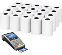 Rollo de Papel Térmico Premium, Rollos papel térmico 57x35x12mm para todos los TPV y las impresora térmica - Rollo papel térmico 57mm ideal para máquinas de tarjetas de Crédito (20 unidades)