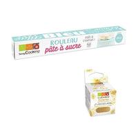 Rollo de pasta de azúcar azúl 430 g + Brillo dorado comestible